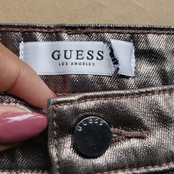 NEW GUESS Shiny Metallic Body Skirt SZ S - Picture 5 of 8